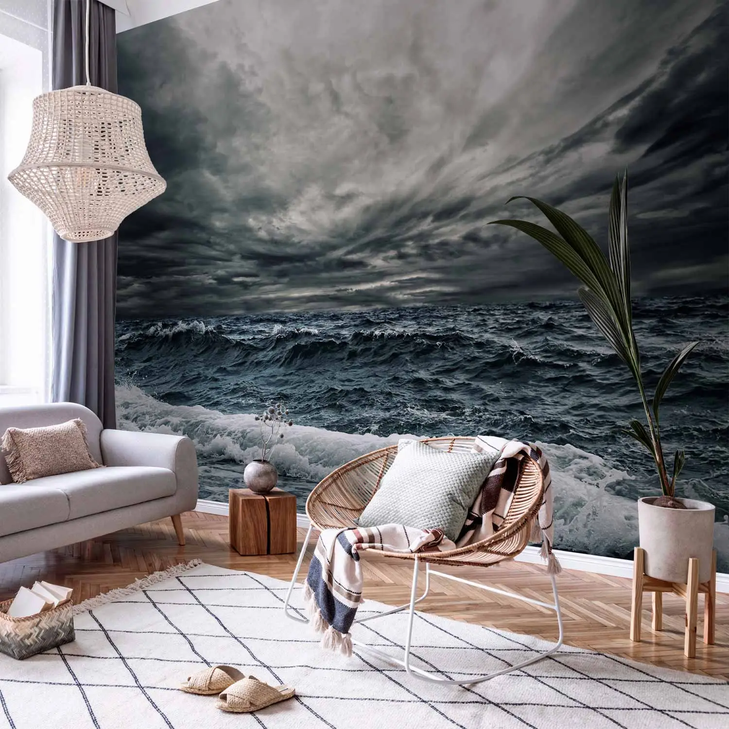 Papier peint mural 3D de plage et océan, soleil et vagues, papier peint mural personnalisé de grande taille, autocollants d'art résistants à l'usure