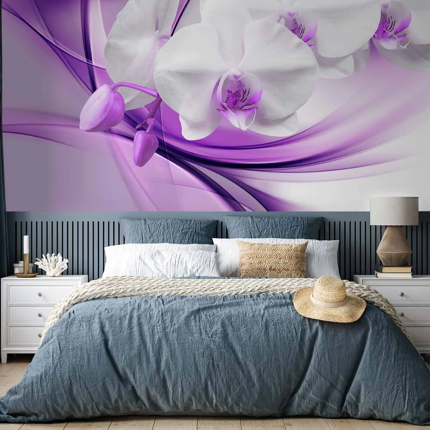 Minifinker Peinture florale Toile imprimée cadre, 5 pièces, fleur d