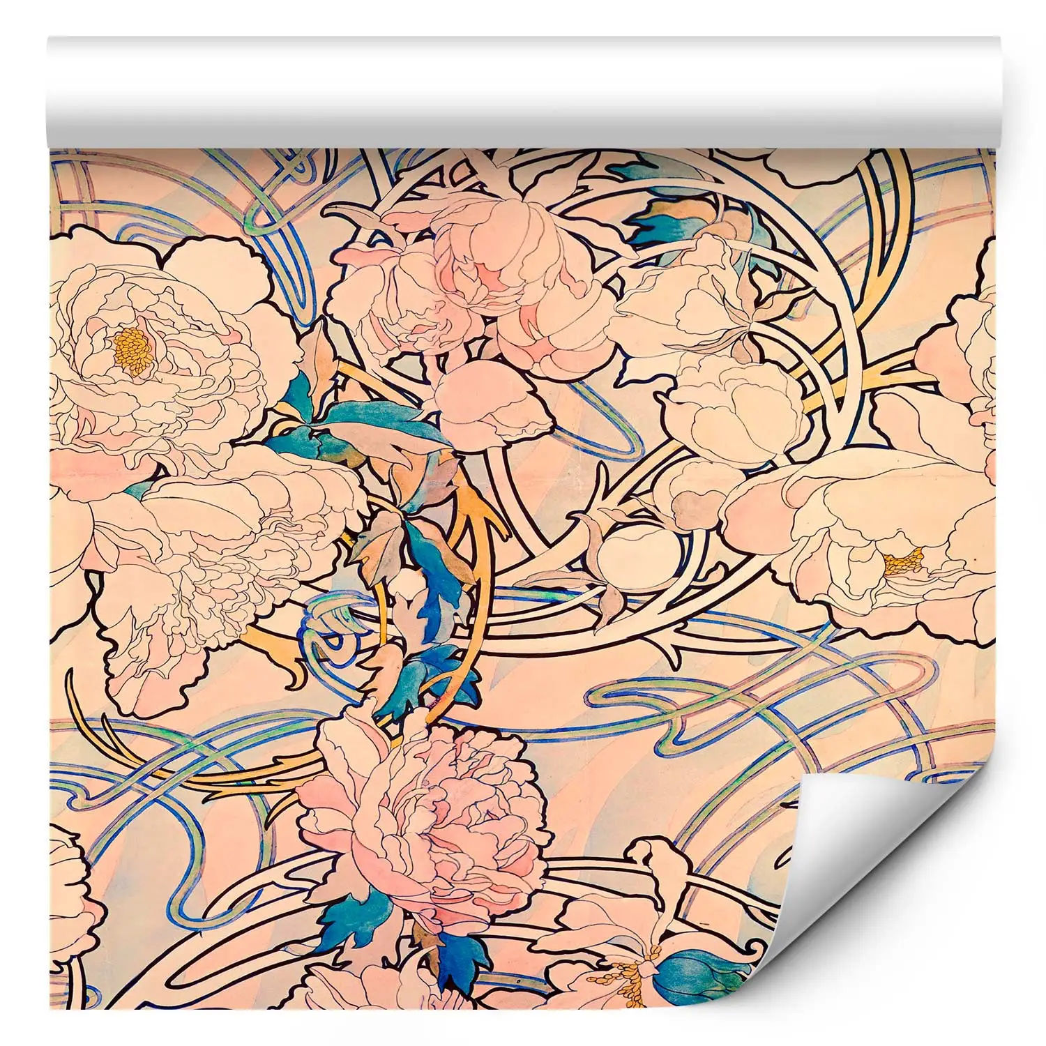 Ancienne Tapisserie Murale Allemande Bouquet De Fleurs 24x18 - Déco Vintage
