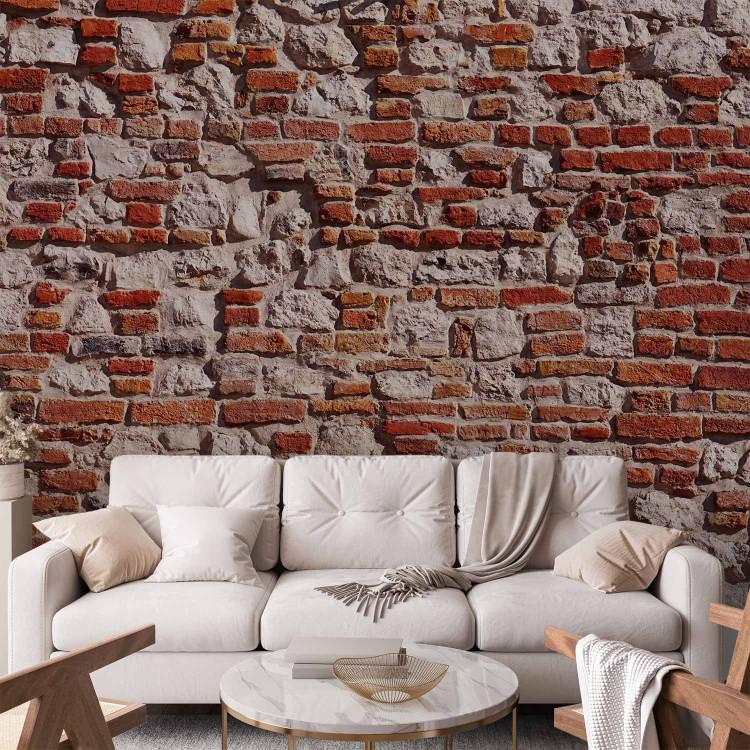 Papier Peint Briquette Rouge
