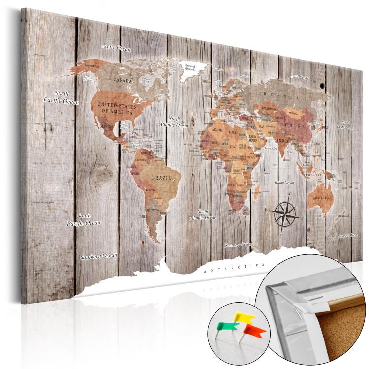 Carte de France sur toile avec tableau d'affichage en liège pour épingler  les destinations - Tableaux de toile de carte de France de haute qualité de  différentes tailles (60x60 cm, model 1) 