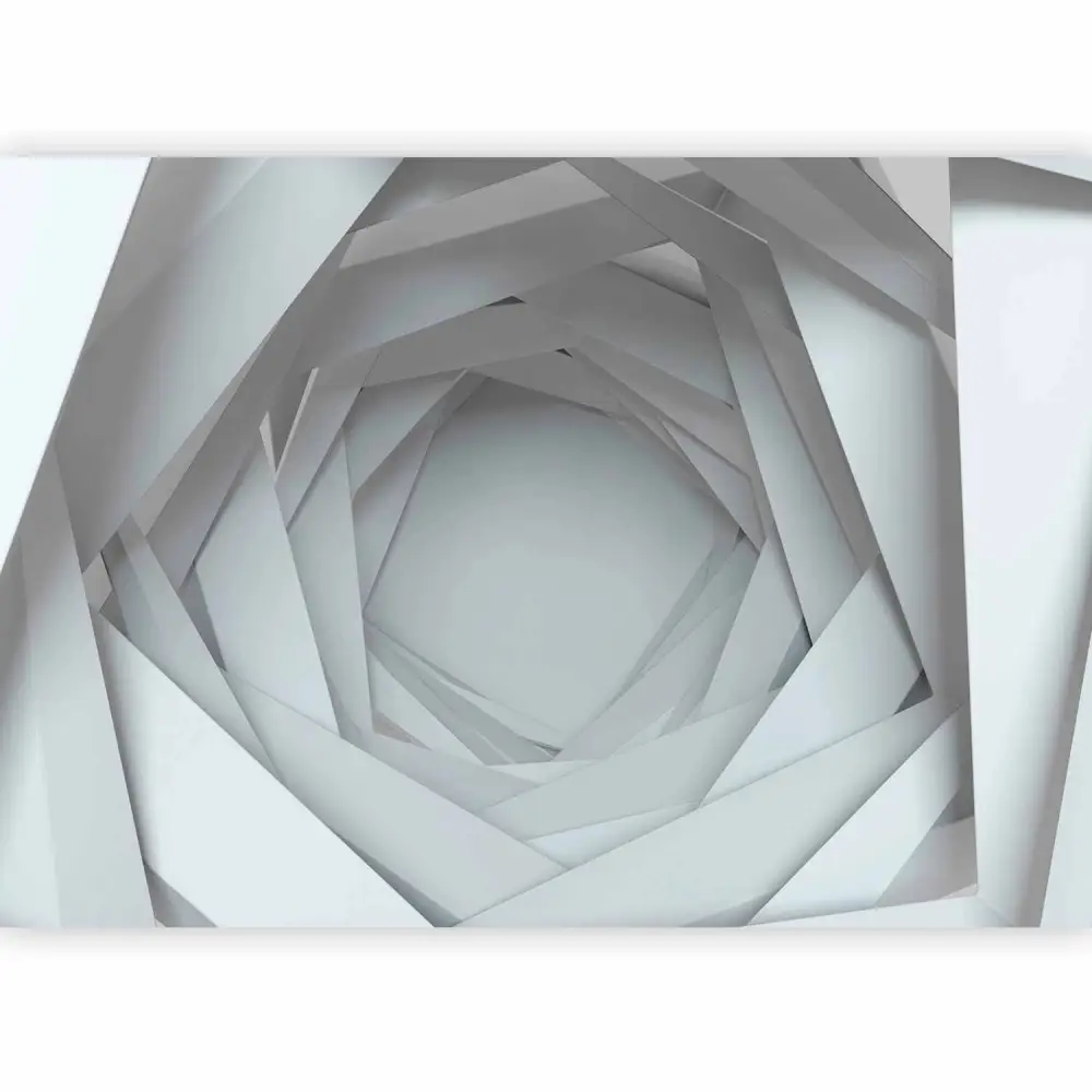 Papier peint moderne Abîme géométrique - couloir futuriste avec effet ...