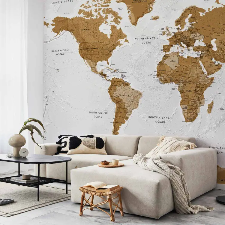 Carte du monde : Océans blancs