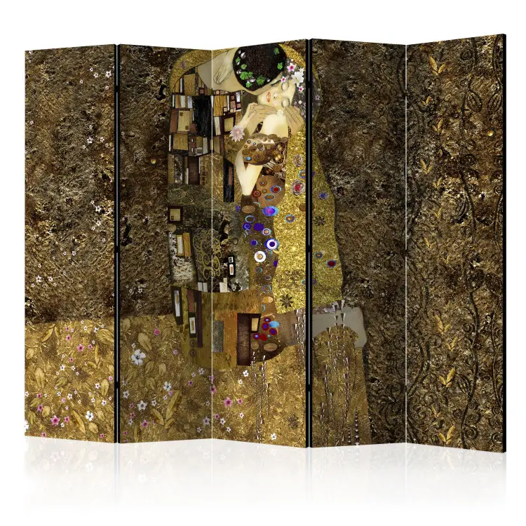 Baiser doré II - figures romantiques en motif de Gustav Klimt