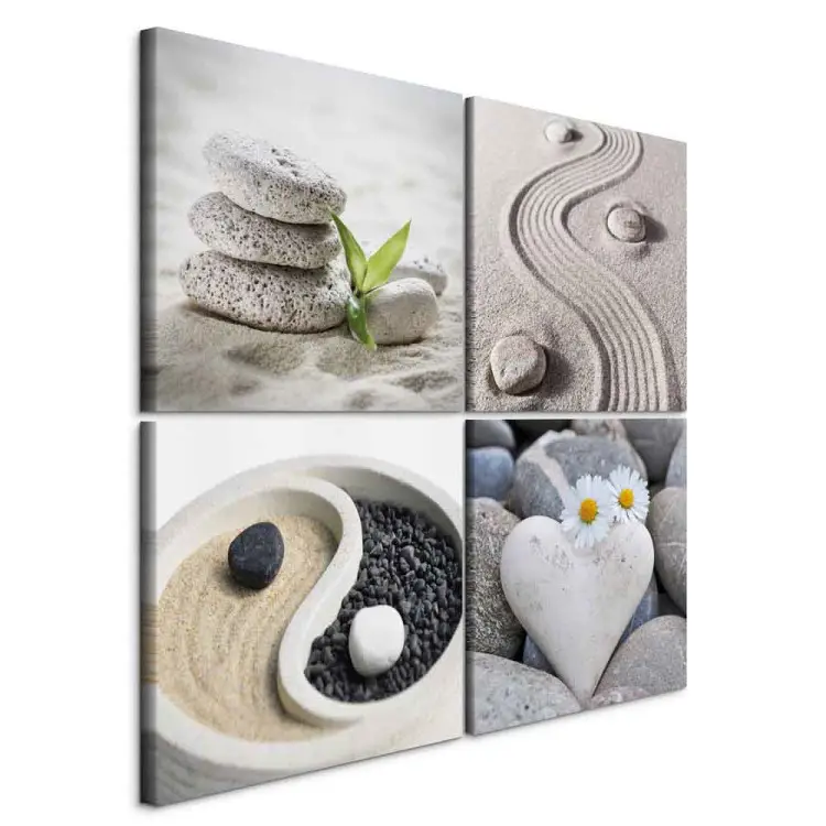 Tableau Décoratif YIN YANG Sur Toile Intissé - Mandala - Format P-A-0036-b-a - Neuf