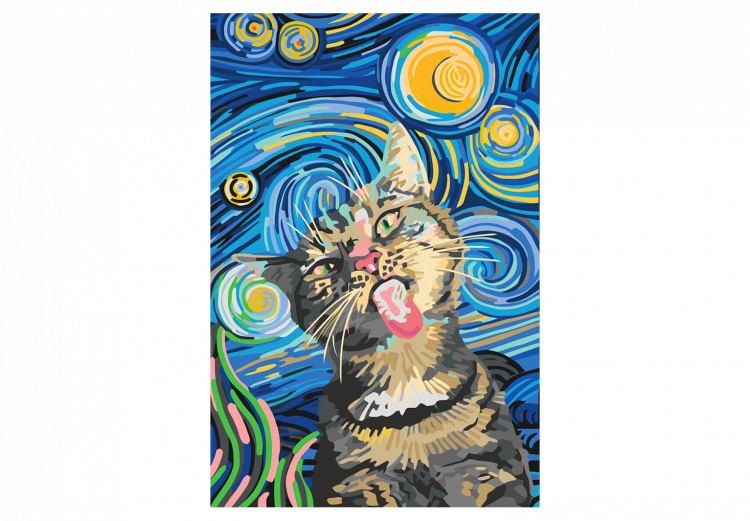 Tableau à peindre soi-même Freaky Cat 135200 additionalImage 4