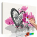Tableau à peindre soi-même Anges (coeur et orchidée rose) 107510 additionalThumb 3