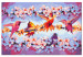 Tableau à peindre soi-même Chirping - Colorful Hummingbirds and Purple Flowering Twigs 144610 additionalThumb 3