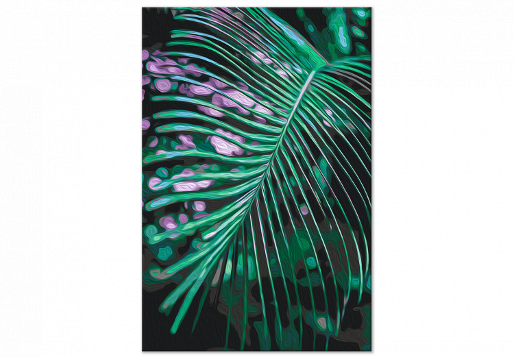 Kit de peinture par numéros Morning Freshness - Green Palm Leaf With Water Drops 146210 additionalImage 3