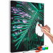 Kit de peinture par numéros Morning Freshness - Green Palm Leaf With Water Drops 146210 additionalThumb 7