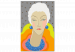 Tableau à peindre soi-même Extravagant Woman - Portrait of an Elegant Person, White Hair, Colorful Collar 144130 additionalThumb 3