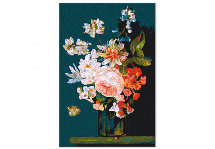 Peinture par numéros pour adultes Spring Bouquet - Colorful Bunch of Peonies, Roses and Passion Flower 147340 additionalImage 4