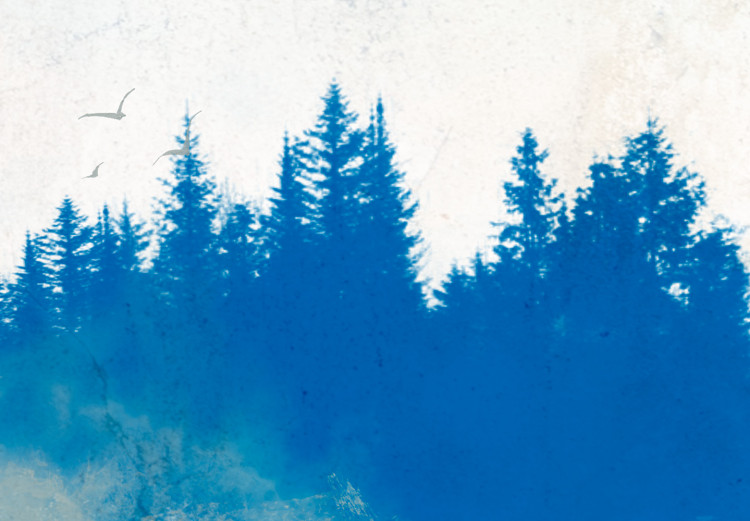 Affiche Blue Forest - Delicate, Hazy Landscape in Blue Tones 145760 additionalImage 2