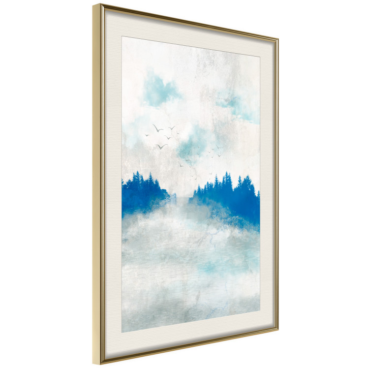 Affiche Blue Forest - Delicate, Hazy Landscape in Blue Tones 145760 additionalImage 9