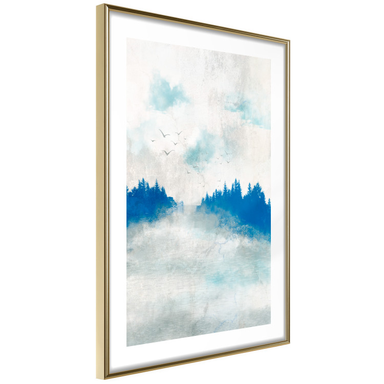 Affiche Blue Forest - Delicate, Hazy Landscape in Blue Tones 145760 additionalImage 4
