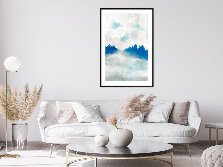 Affiche Blue Forest - Delicate, Hazy Landscape in Blue Tones 145760 additionalImage 14