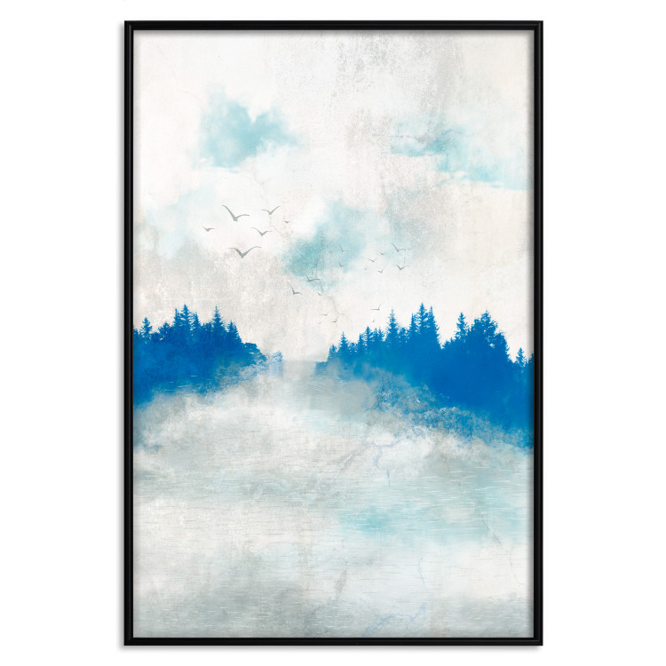 Affiche Blue Forest - Delicate, Hazy Landscape in Blue Tones 145760 additionalImage 16