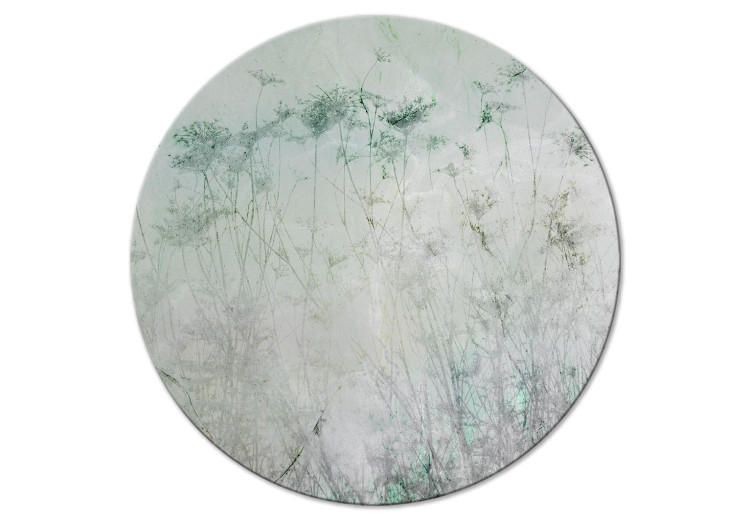 Tableau rond Old Photo - Tall Dry Grass in Muted Greenery 148701