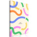 Tableau Colorful Abstract Shapes - Pastel Waves on a Beige Background 149901 additionalThumb 2