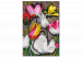 Tableau à peindre soi-même Expressive Tulips - White, Pink and Yellow Flowers on an Ornamental Background 144521 additionalThumb 3