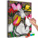 Tableau à peindre soi-même Expressive Tulips - White, Pink and Yellow Flowers on an Ornamental Background 144521 additionalThumb 7