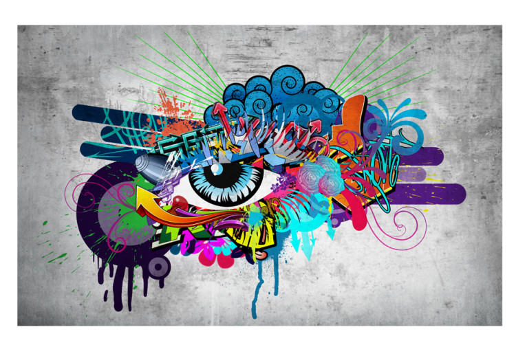 Papier peint moderne Graffiti eye 60621 additionalImage 1