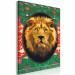 Peinture par numéros pour adultes Proud Lion - Portrait of a Wild Cat on a Black Background and Ornaments 146531 additionalThumb 7