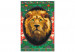 Peinture par numéros pour adultes Proud Lion - Portrait of a Wild Cat on a Black Background and Ornaments 146531 additionalThumb 3