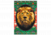Peinture par numéros pour adultes Proud Lion - Portrait of a Wild Cat on a Black Background and Ornaments 146531 additionalThumb 4