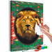 Peinture par numéros pour adultes Proud Lion - Portrait of a Wild Cat on a Black Background and Ornaments 146531 additionalThumb 6