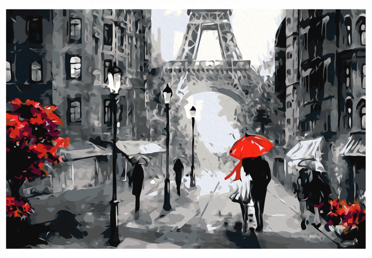 Peinture par numéro Amoureux à Paris pour adultes - Kit créatif numero d'art  Bimago