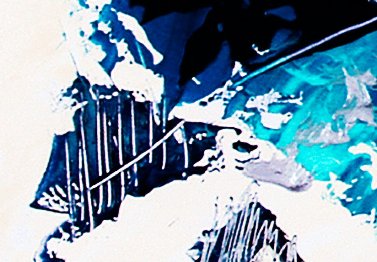 Tableau décoratif Dans les bleus (1 pièce) - Abstraction avec motifs sur fond blanc 46781 additionalImage 5