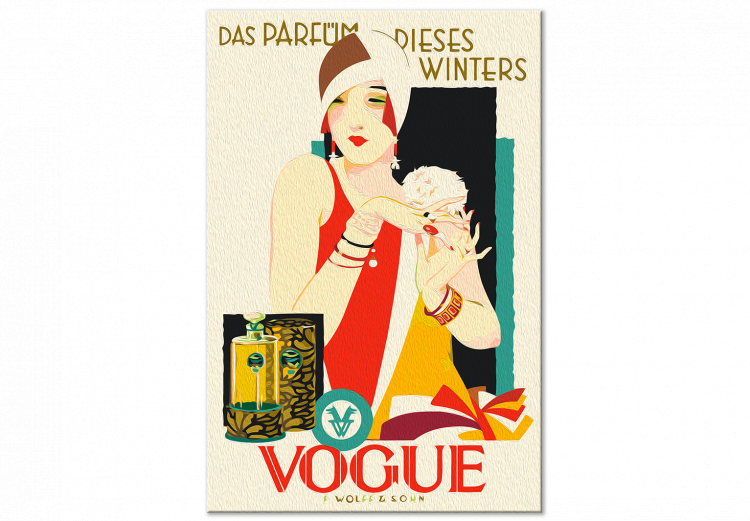 Kit de peinture par numéros Elegant Woman - Colorful Art Deco Perfume Advertisement 144091 additionalImage 6