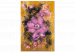 Peinture par numéros pour adultes Violet Flower - Blooming Plant, a Bud on a Golden Brown Background 146191 additionalThumb 4