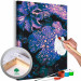 Peinture par numéros pour adultes Lavender Atmosphere - Large Purple Leaves and Water Drops 146212