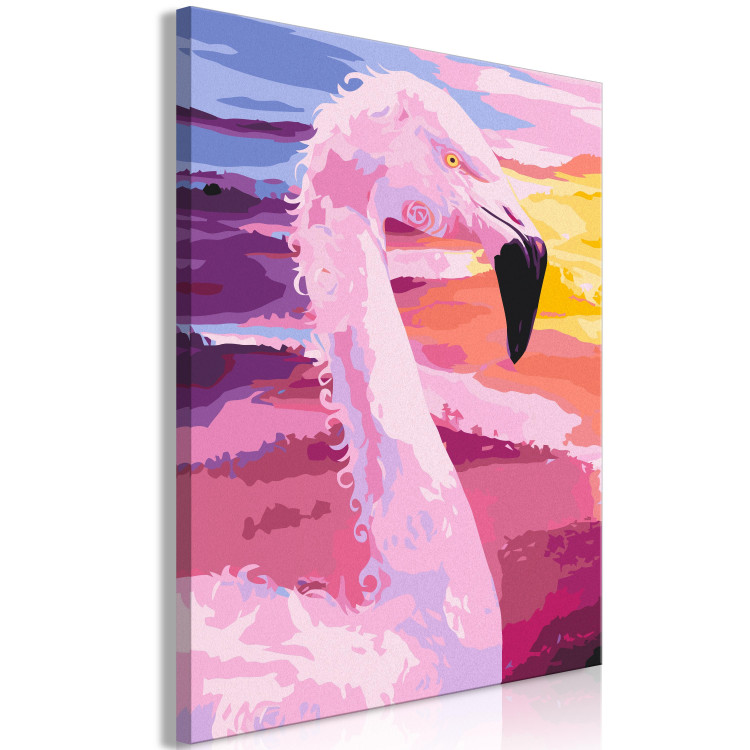 Peinture par numéros pour adultes Candy Flamingo - Pink Bird on a Colorful Expressive Background 144622 additionalImage 4
