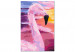 Peinture par numéros pour adultes Candy Flamingo - Pink Bird on a Colorful Expressive Background 144622 additionalThumb 5