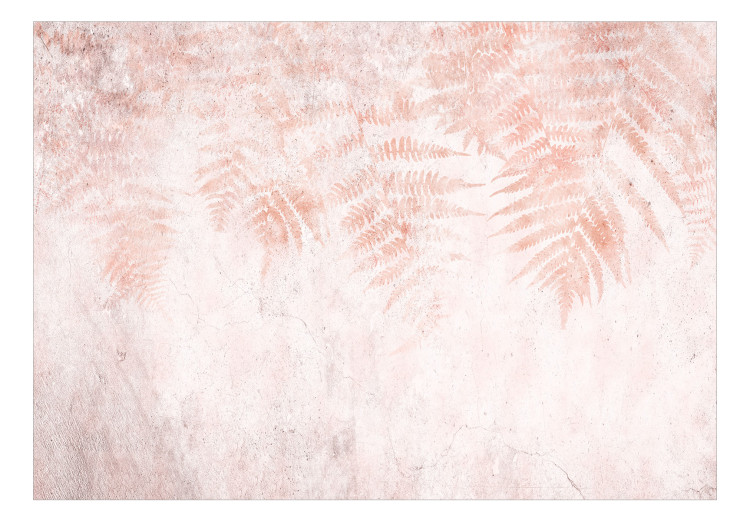 Papier peint Fougères - motif végétal en poudre rose sur un fond avec des motifs 144632 additionalImage 1