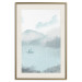 Affiche déco Fishing in the Morning - Small Boat Against the Background of Misty Mountains 146132 additionalThumb 27