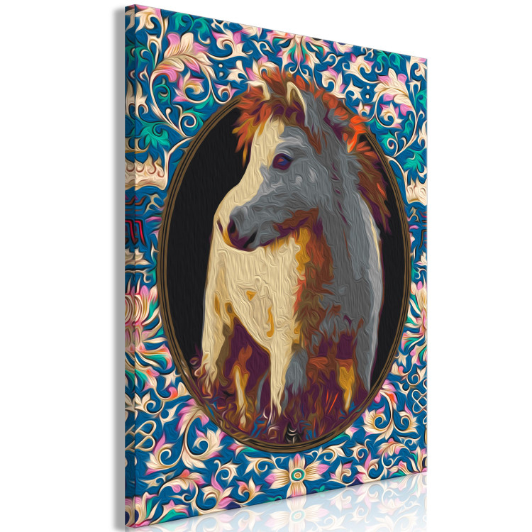 Numéro d'art adulte Magic Animal - Portrait of a Beige Horse among Colorful Flowers 146532 additionalImage 6