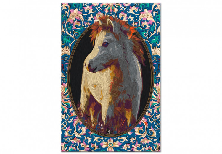 Numéro d'art adulte Magic Animal - Portrait of a Beige Horse among Colorful Flowers 146532 additionalImage 4