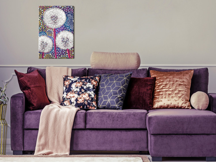 Kit de peinture par numéros Down Flowers - Light Dandelions on a Decorative Colored Background 144142 additionalImage 2