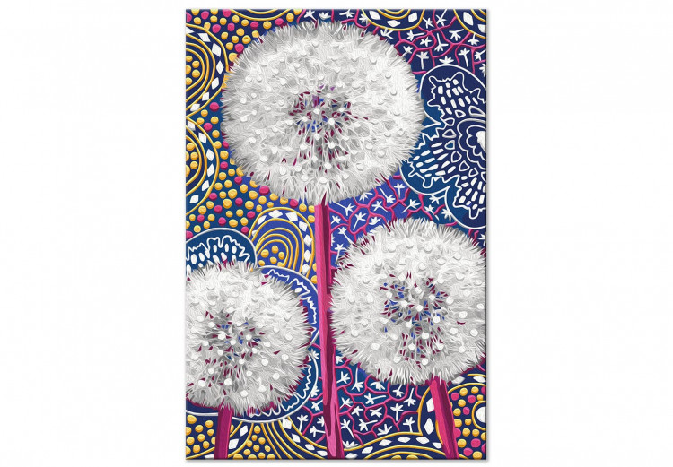 Kit de peinture par numéros Down Flowers - Light Dandelions on a Decorative Colored Background 144142 additionalImage 5