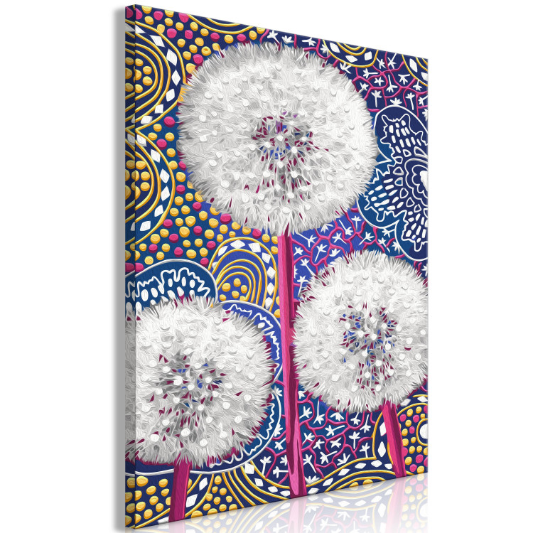 Kit de peinture par numéros Down Flowers - Light Dandelions on a Decorative Colored Background 144142 additionalImage 3