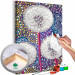 Kit de peinture par numéros Down Flowers - Light Dandelions on a Decorative Colored Background 144142