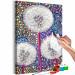 Kit de peinture par numéros Down Flowers - Light Dandelions on a Decorative Colored Background 144142 additionalThumb 4