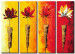 Tableau moderne Quatre fleurs dans les vases  48742