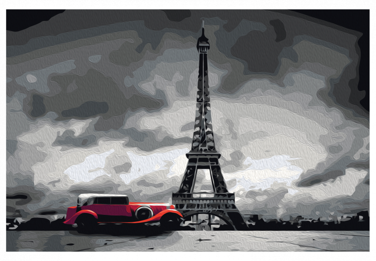 Tableau peinture par numéros Paris (Limousine rouge) 107152 additionalImage 7