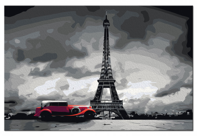 Tableau peinture par numéros Paris (Limousine rouge) 107152 additionalImage 6