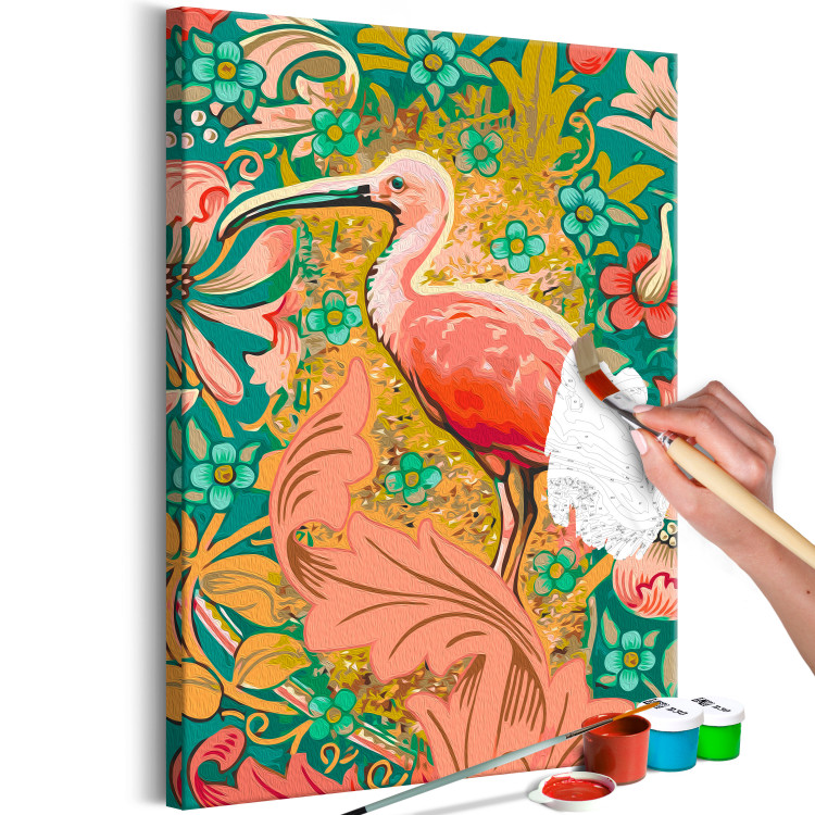 Numéro d'art adulte Amongst Foliage - Pink Bird on the Decorative Green Background 145152 additionalImage 4